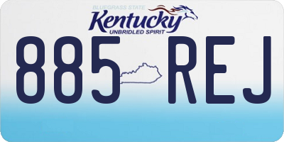KY license plate 885REJ