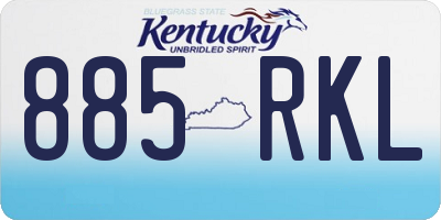 KY license plate 885RKL