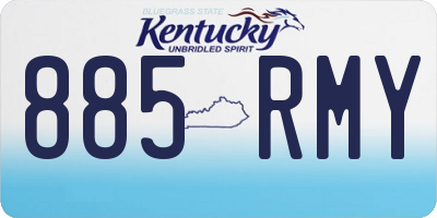 KY license plate 885RMY