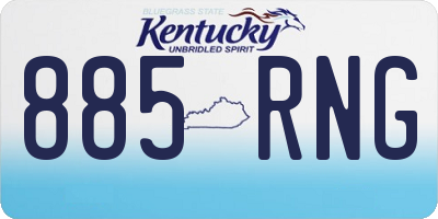 KY license plate 885RNG