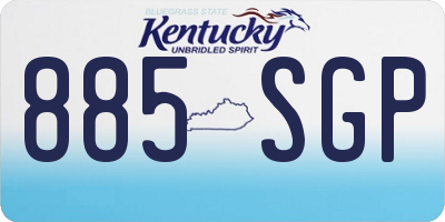 KY license plate 885SGP