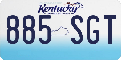 KY license plate 885SGT