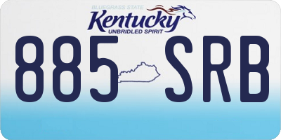KY license plate 885SRB