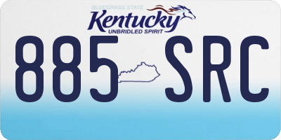 KY license plate 885SRC