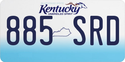 KY license plate 885SRD
