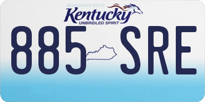 KY license plate 885SRE
