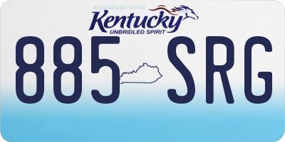 KY license plate 885SRG