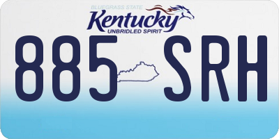 KY license plate 885SRH