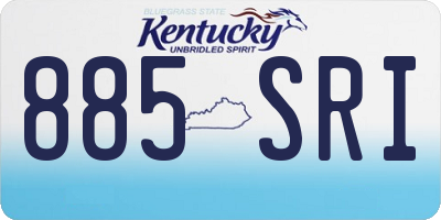 KY license plate 885SRI