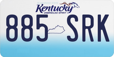 KY license plate 885SRK