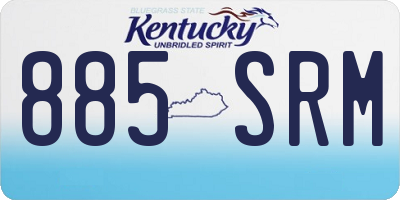 KY license plate 885SRM