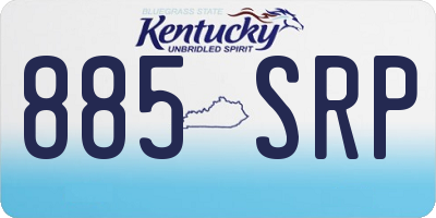 KY license plate 885SRP