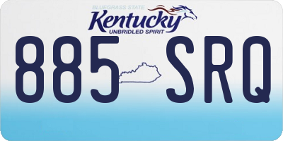 KY license plate 885SRQ
