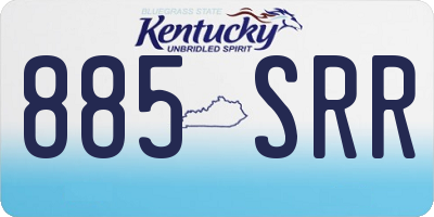 KY license plate 885SRR