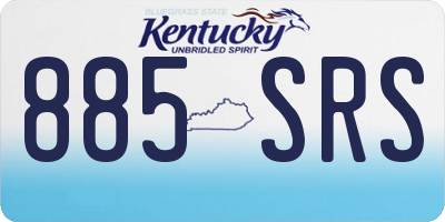 KY license plate 885SRS