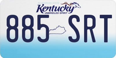 KY license plate 885SRT