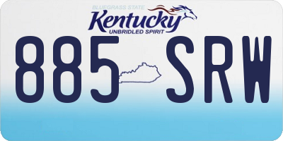 KY license plate 885SRW