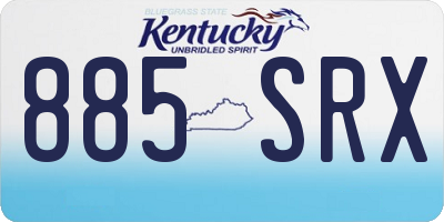 KY license plate 885SRX