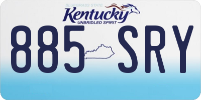KY license plate 885SRY