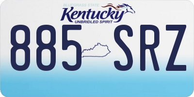 KY license plate 885SRZ