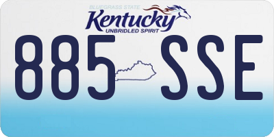 KY license plate 885SSE
