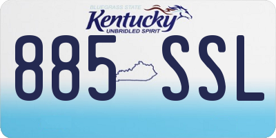 KY license plate 885SSL