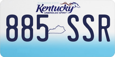 KY license plate 885SSR