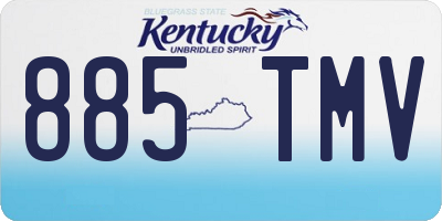 KY license plate 885TMV