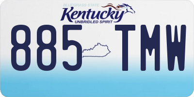 KY license plate 885TMW