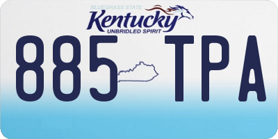 KY license plate 885TPA