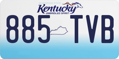 KY license plate 885TVB