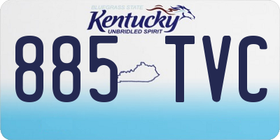 KY license plate 885TVC