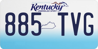 KY license plate 885TVG