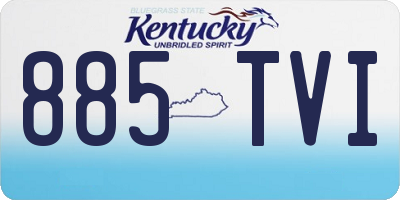 KY license plate 885TVI