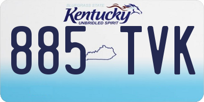 KY license plate 885TVK