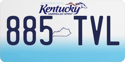 KY license plate 885TVL