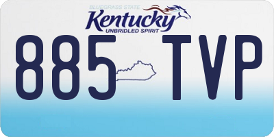 KY license plate 885TVP