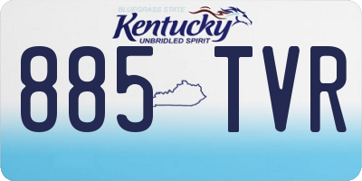 KY license plate 885TVR
