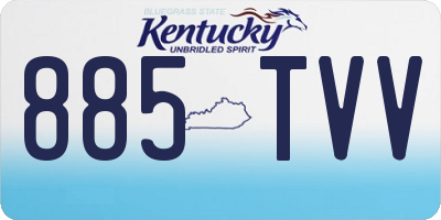 KY license plate 885TVV