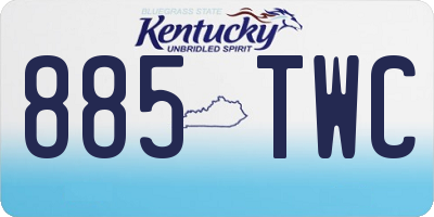 KY license plate 885TWC