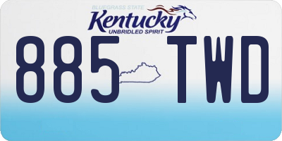 KY license plate 885TWD