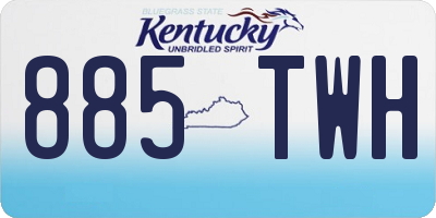 KY license plate 885TWH