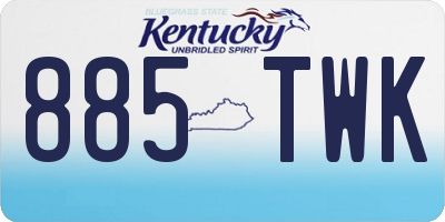 KY license plate 885TWK