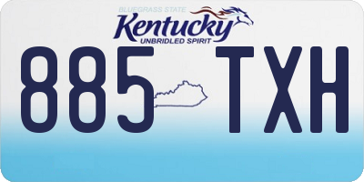 KY license plate 885TXH