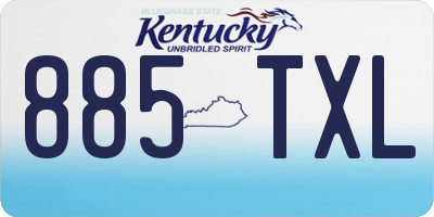 KY license plate 885TXL
