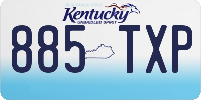 KY license plate 885TXP