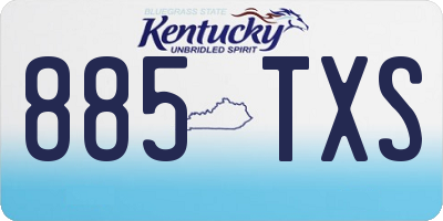 KY license plate 885TXS
