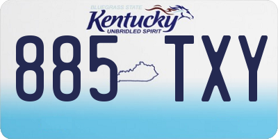 KY license plate 885TXY