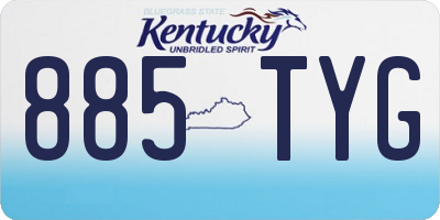 KY license plate 885TYG