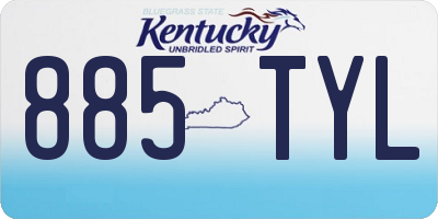 KY license plate 885TYL